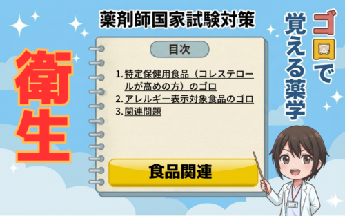 【薬剤師国家試験】トクホ成分とアレルギー表示のゴロ・覚え方！特定原材料8品目の最新まとめ（ゴロで覚える薬学）