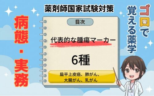 【薬剤師国家試験】代表的な腫瘍マーカーの覚え方・ゴロ6選!(病態・実務)